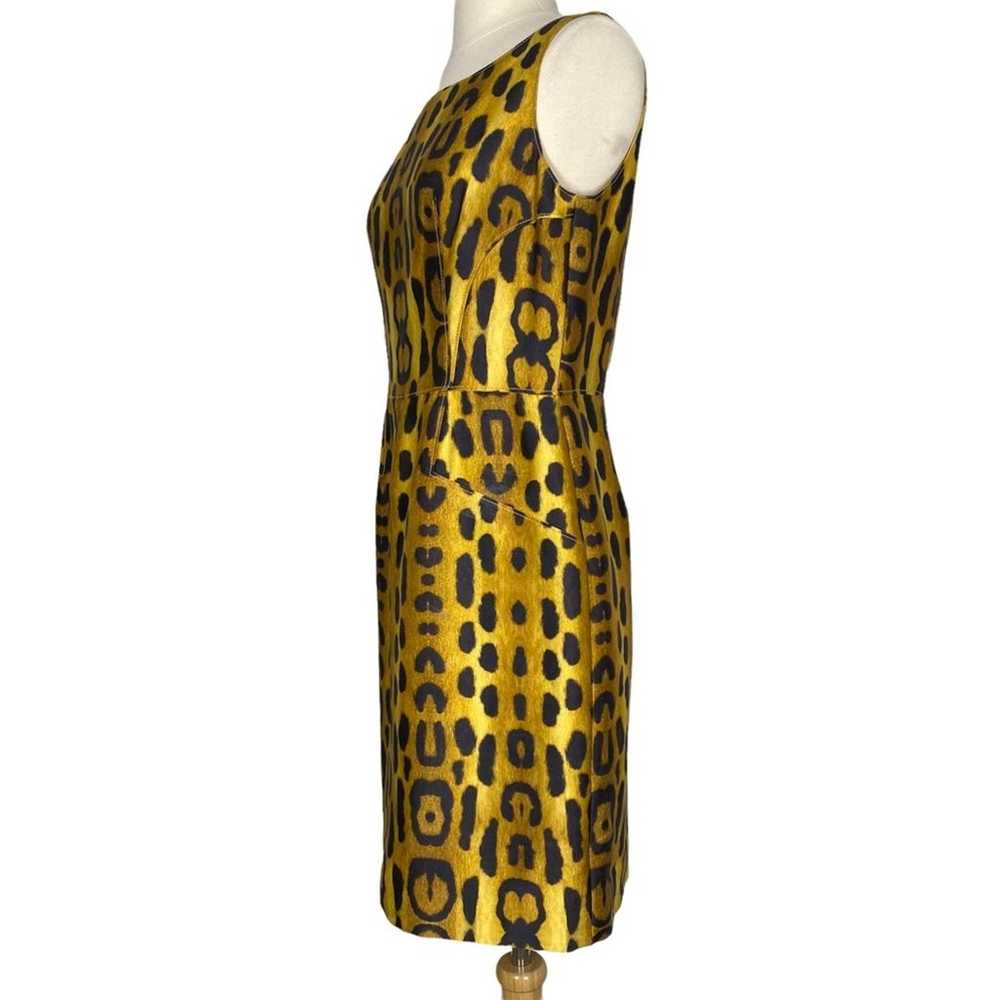 OSCAR DE LA RENTA Leopard Print Sheath Dress - image 4