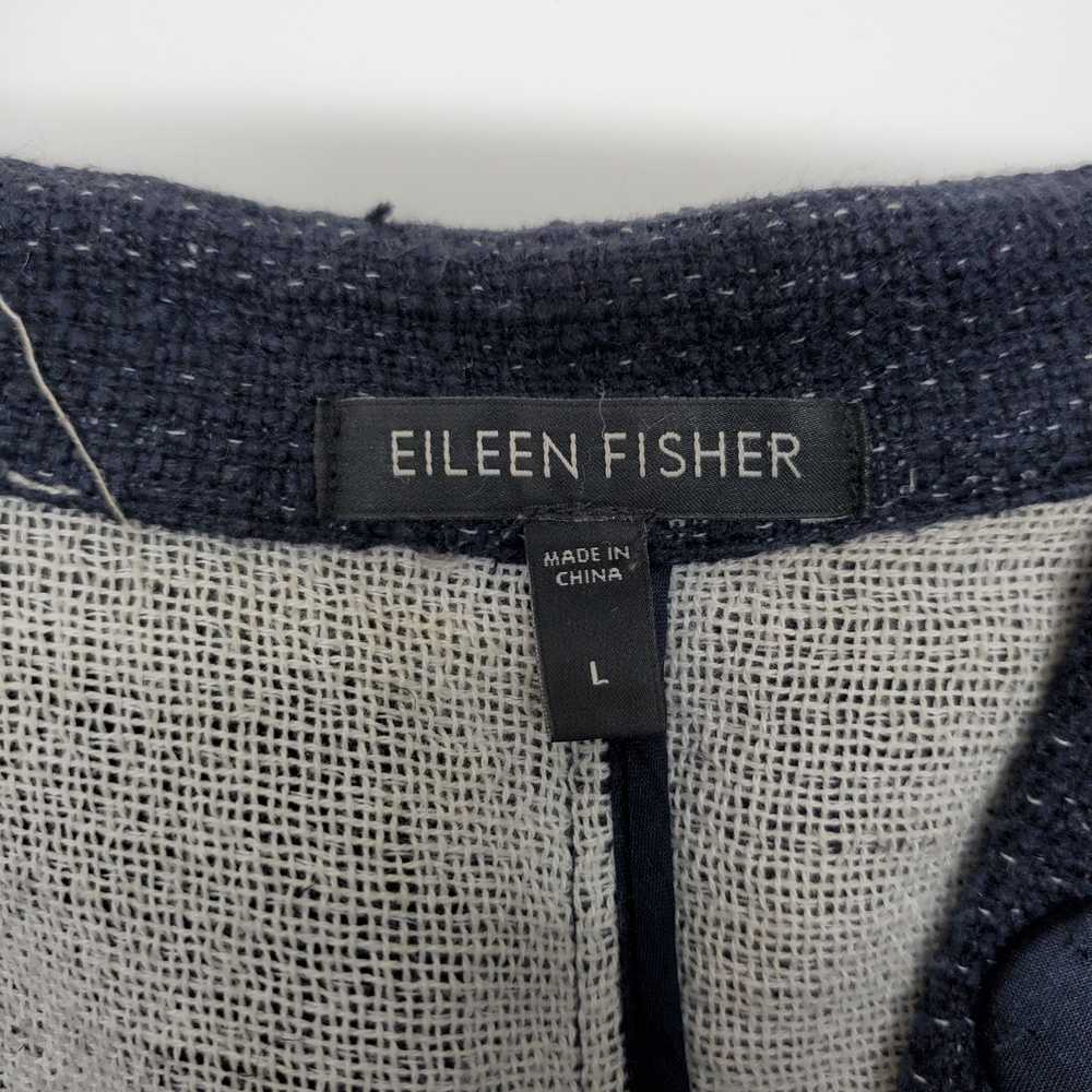Eileen Fisher Blue Button Down Overcoat - image 3