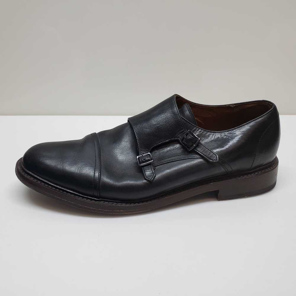 Frye James Double Monk Black Leather Monk Strap O… - image 2