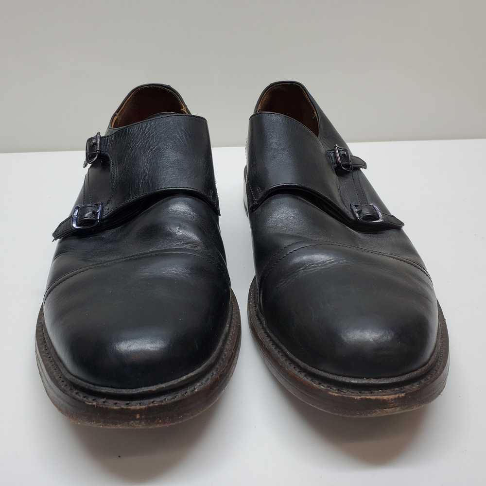 Frye James Double Monk Black Leather Monk Strap O… - image 3