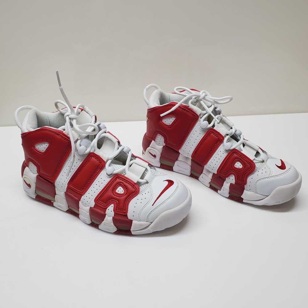 Nike Air More Uptempo White Red Sz 8 - image 1