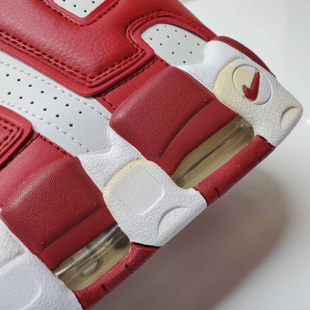 Nike Air More Uptempo White Red Sz 8 - image 2