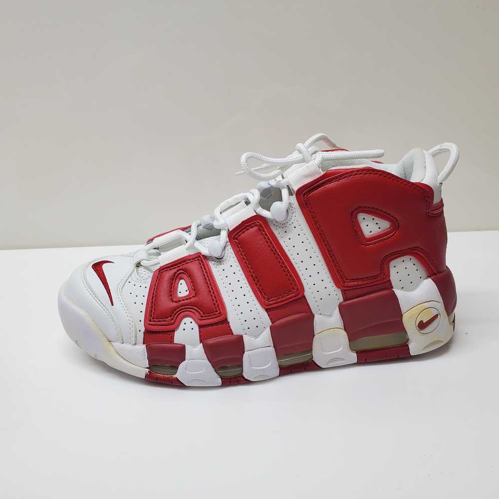 Nike Air More Uptempo White Red Sz 8 - image 4