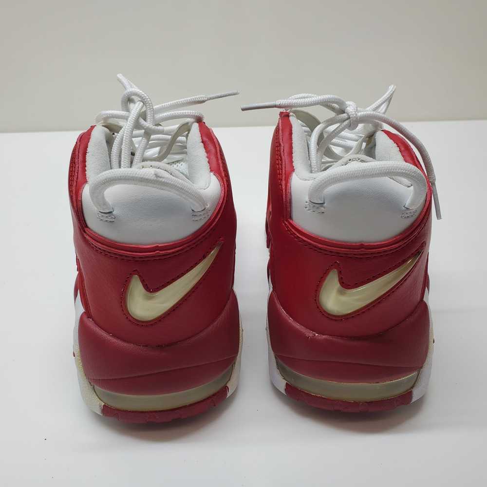 Nike Air More Uptempo White Red Sz 8 - image 5