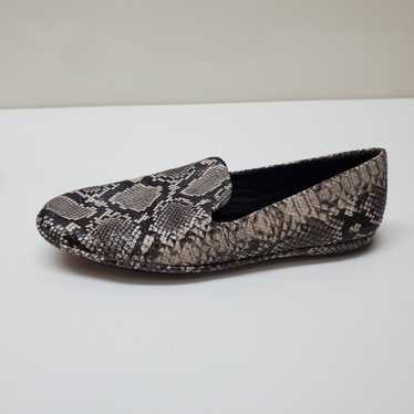 Vince Loafers Paz Gray/Cream Snake-Print Leather … - image 1