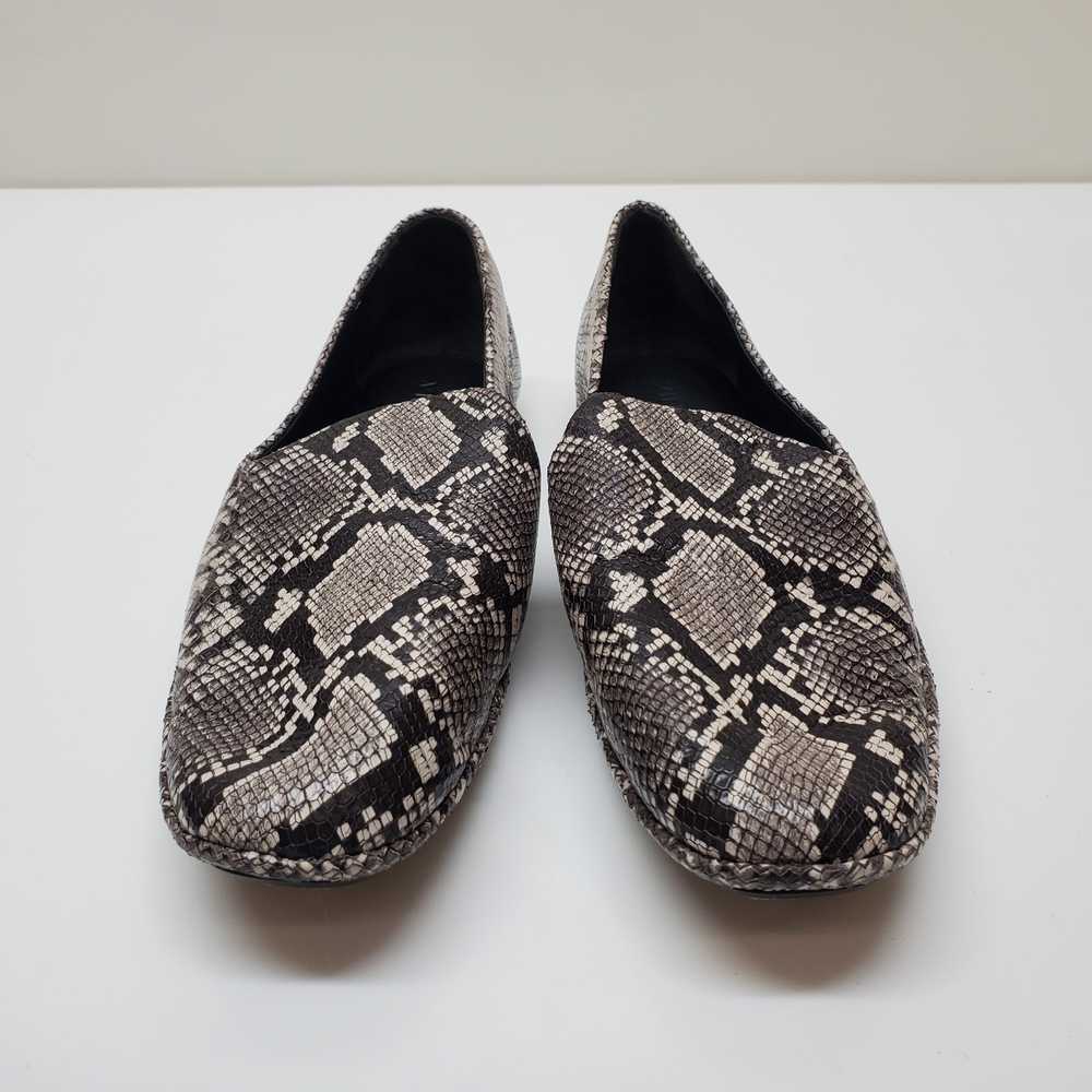 Vince Loafers Paz Gray/Cream Snake-Print Leather … - image 2