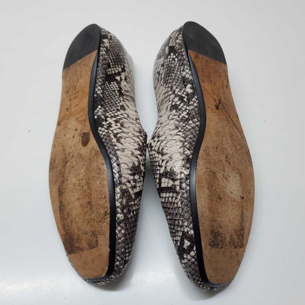 Vince Loafers Paz Gray/Cream Snake-Print Leather … - image 6