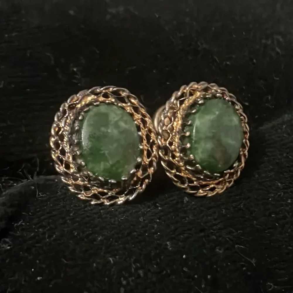 Charles Reis Co. Connemara Green Marble Gold-plat… - image 2