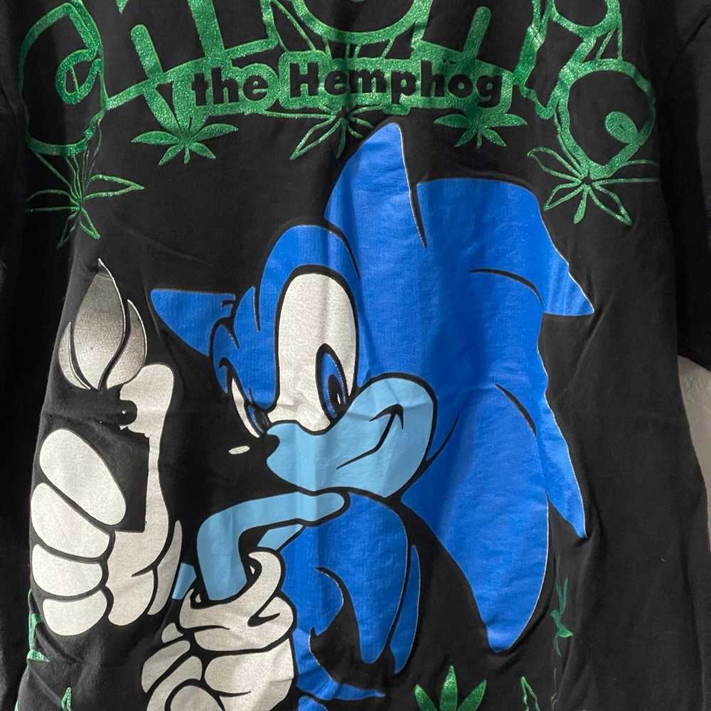 Vintage Phat Doc Sonic The Hemp Hog Cannabis Shir… - image 2