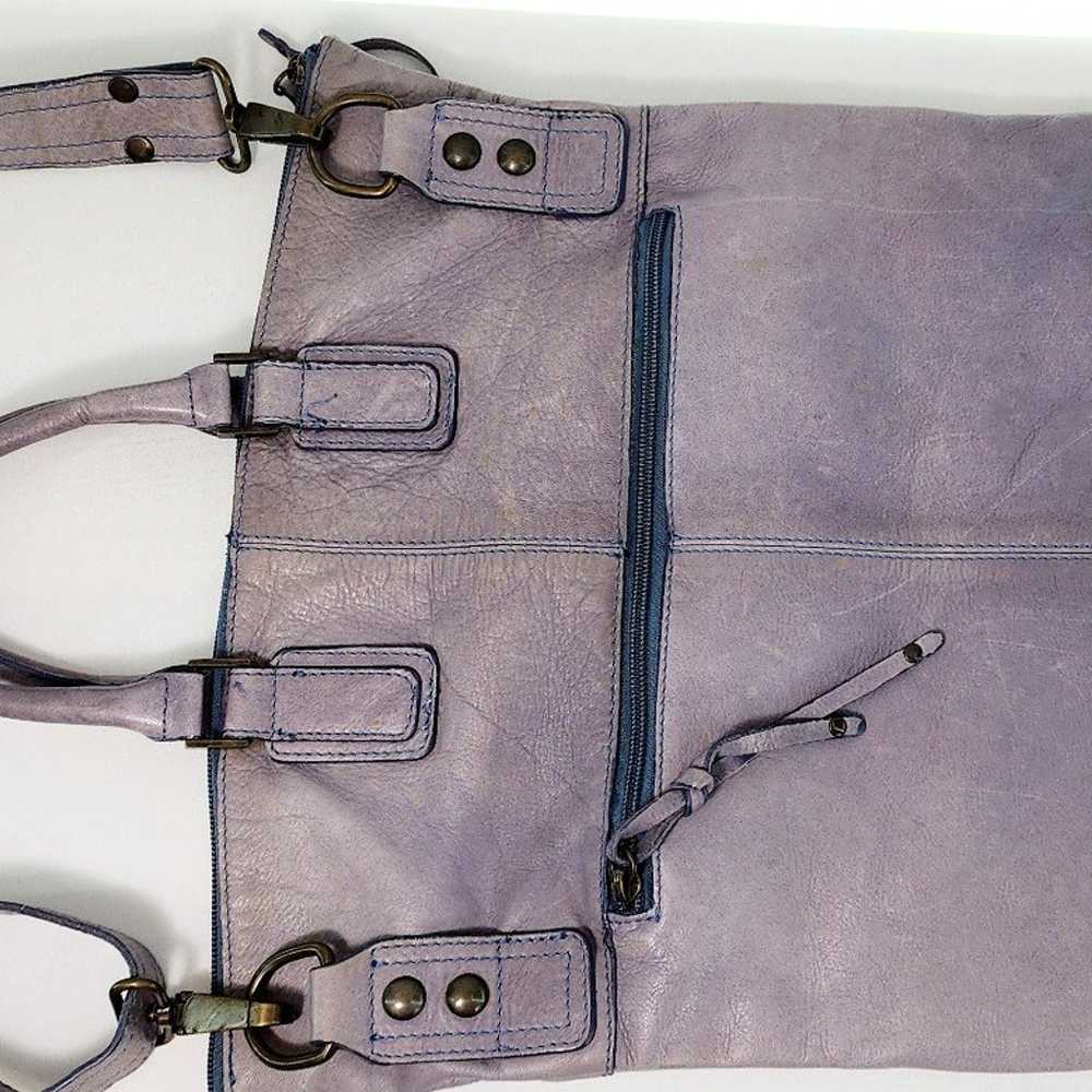 Genuine Italian leather Maurizio Taiuti lavender … - image 3