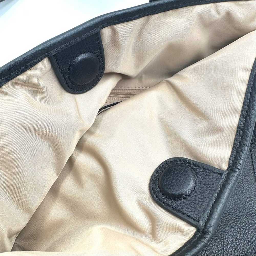 RARE - GUMP'S black pebble leather tote bag - RARE - image 7