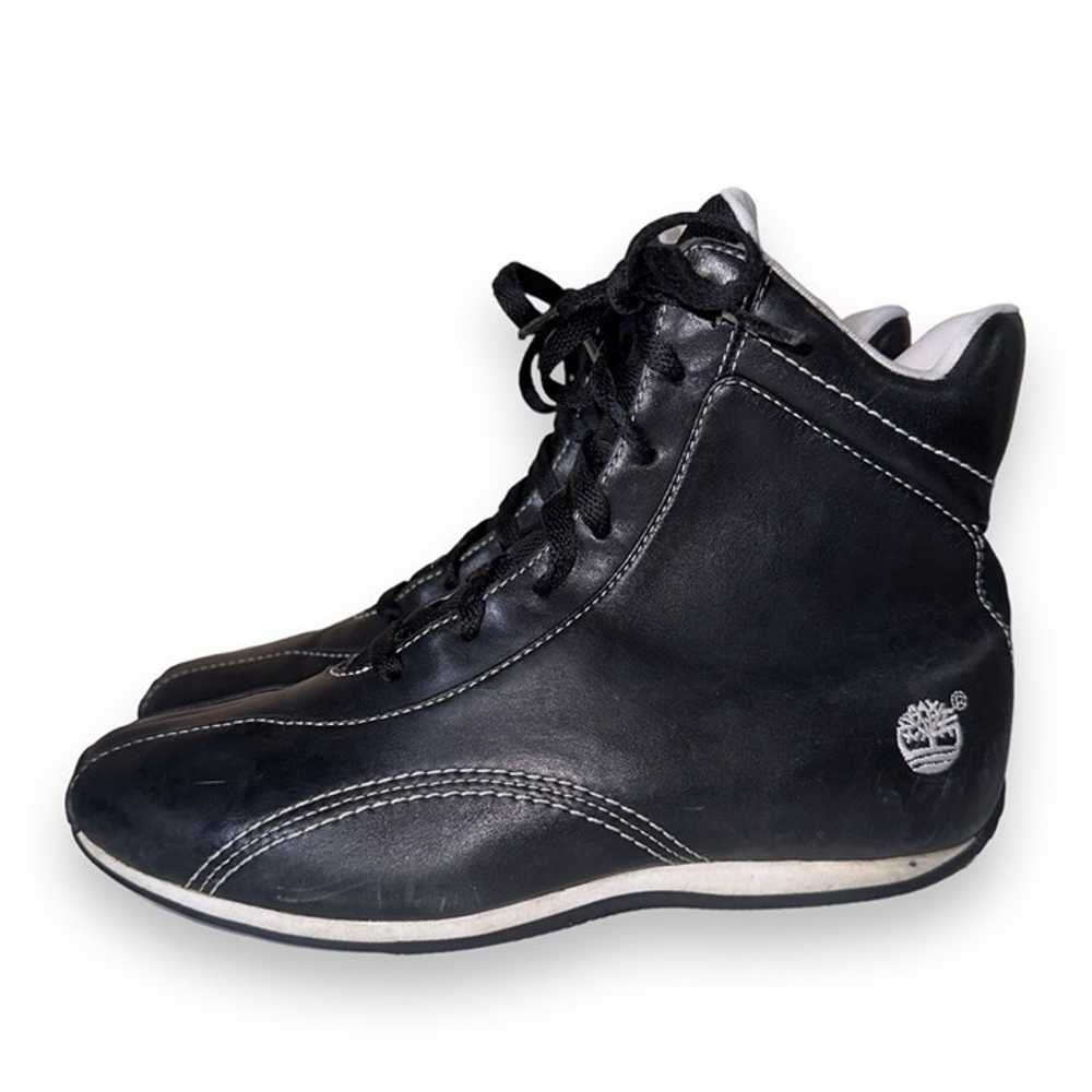 Timberland Vintage Driving Boots Black Leather 25… - image 2