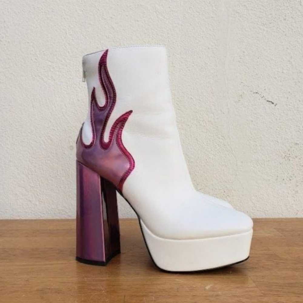 Public Desire Women's Ablaze White Flame Boots Si… - image 3