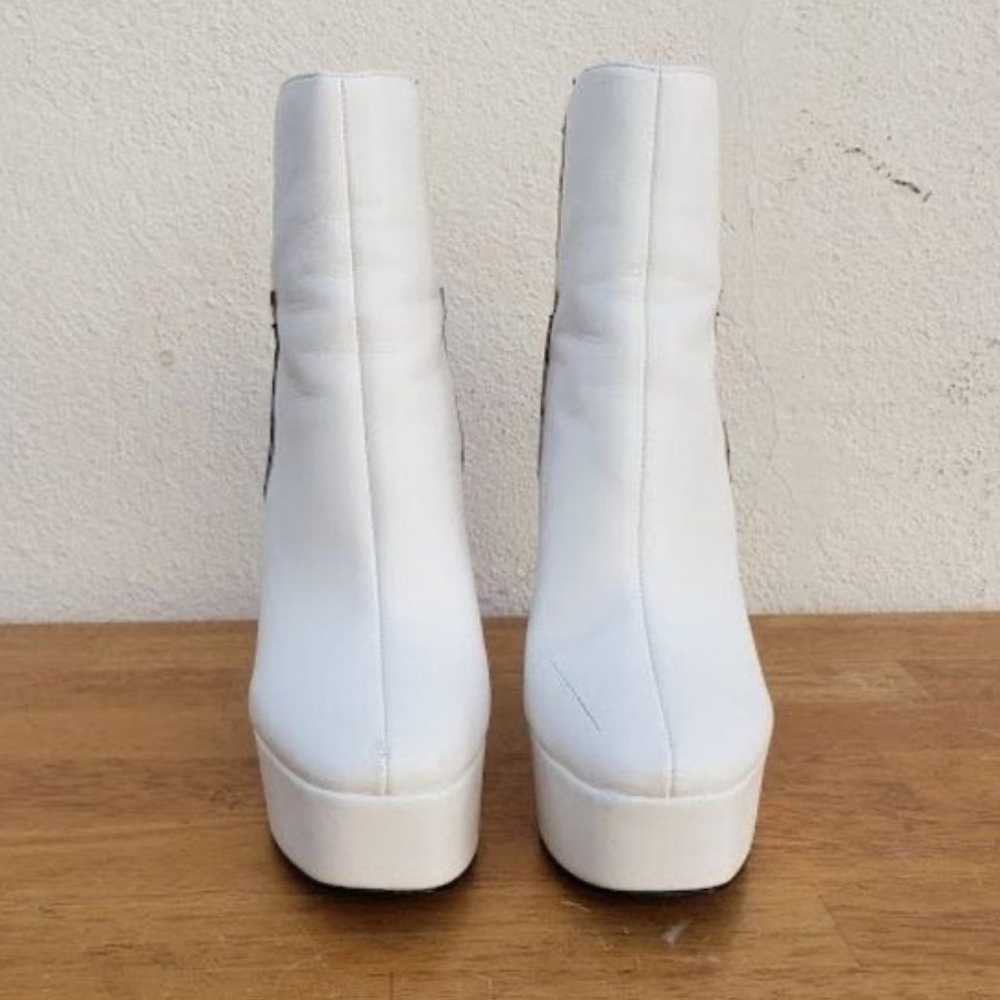 Public Desire Women's Ablaze White Flame Boots Si… - image 6