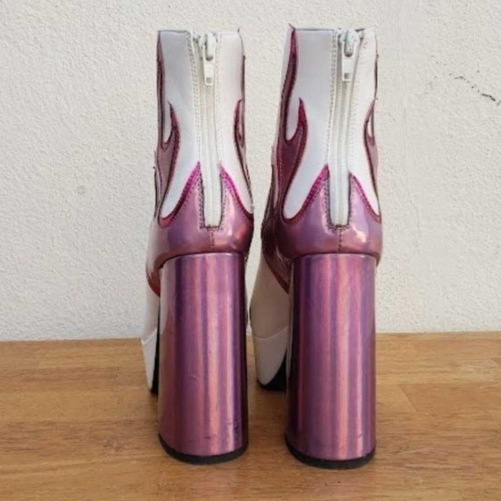 Public Desire Women's Ablaze White Flame Boots Si… - image 8
