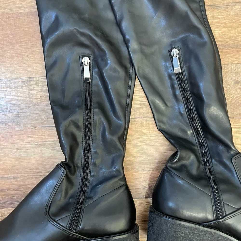 Zara Black Over The Knee Boot size 7/EU 38 - image 10