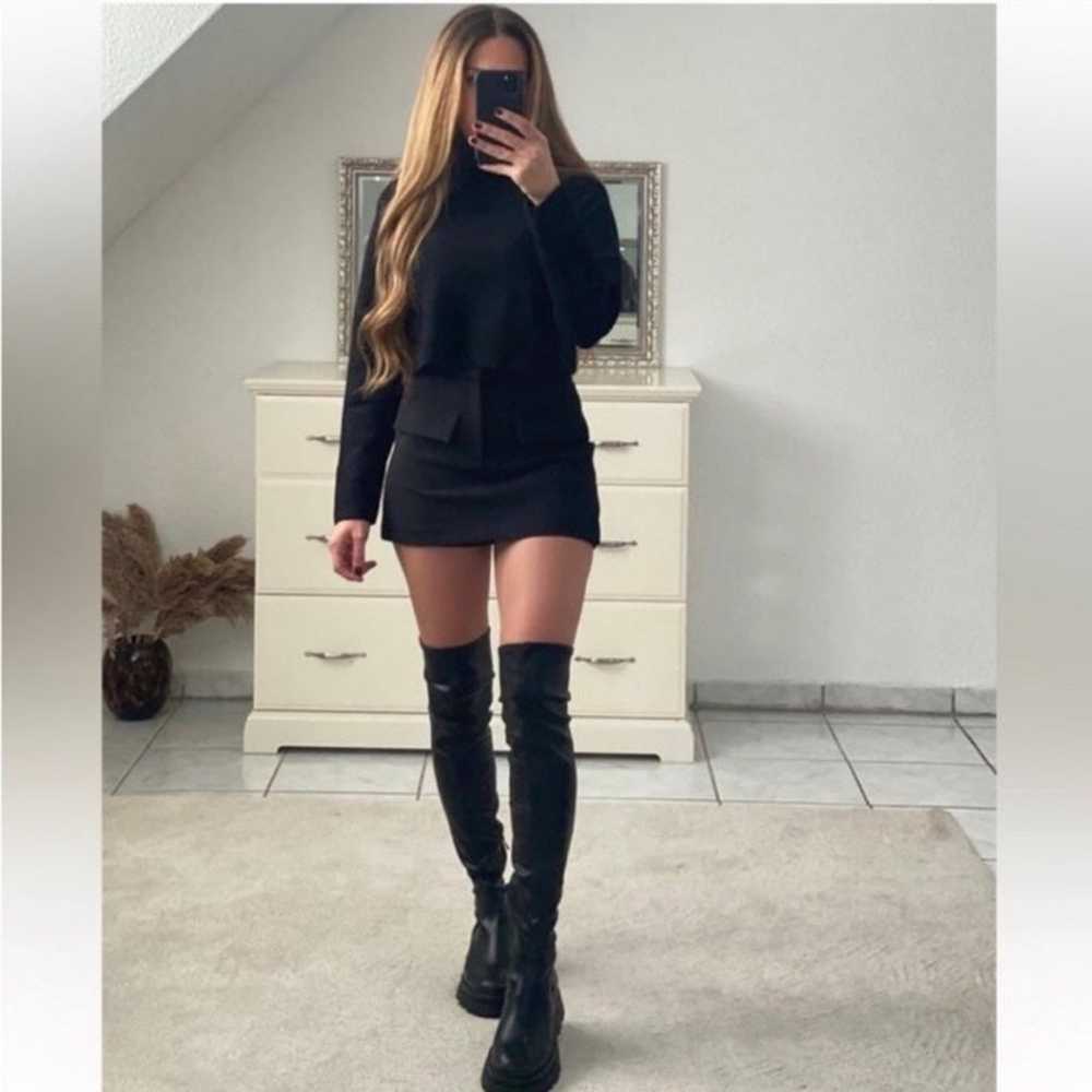 Zara Black Over The Knee Boot size 7/EU 38 - image 1