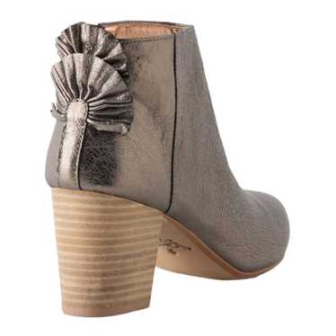 Anthropologie New Keely carbon metallic ankle boot