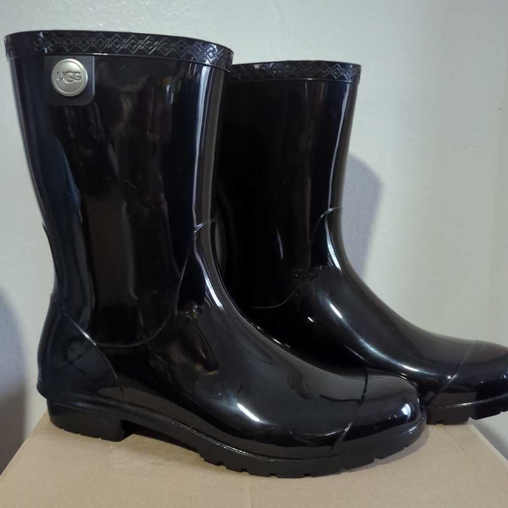 UGG Rain Boots BLK size 10 - image 1