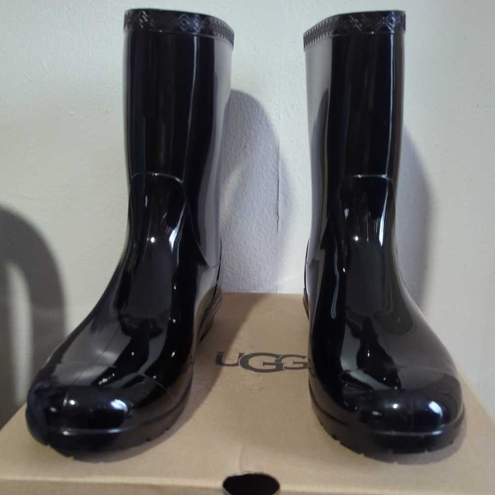 UGG Rain Boots BLK size 10 - image 2