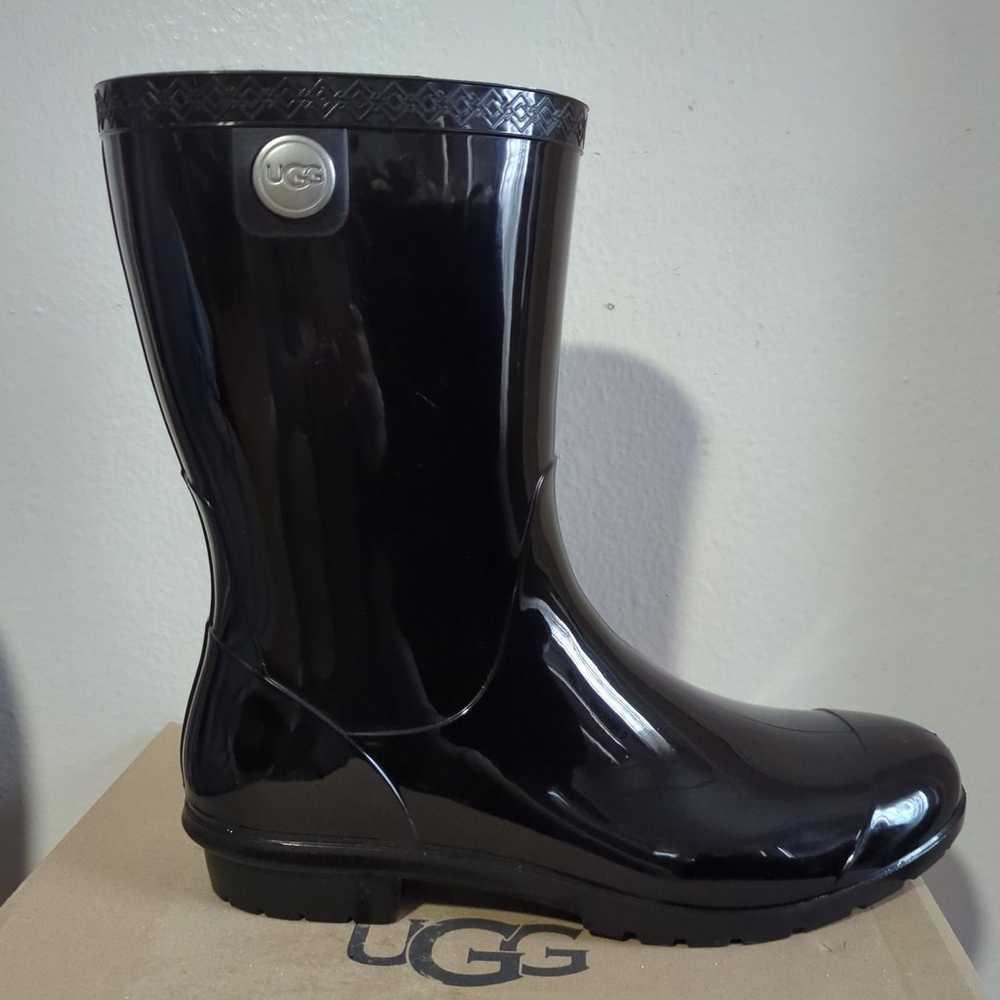 UGG Rain Boots BLK size 10 - image 3
