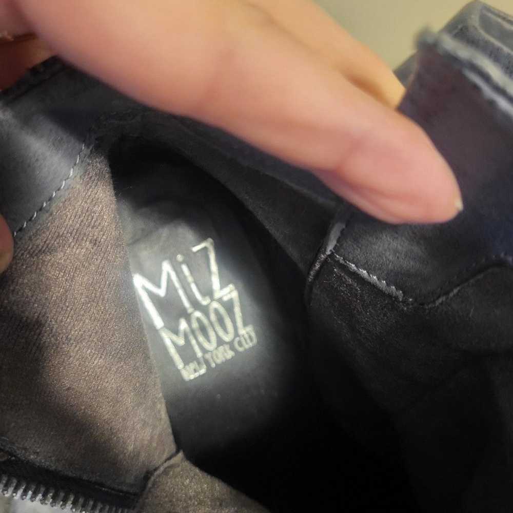 Miz Mooz "Alexandra" Gray Ruched Leather Hidden W… - image 8