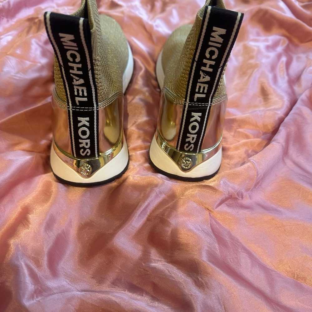 MICHEAL KORS Skyler Bootie Gold/Silver size 7.5 N… - image 2