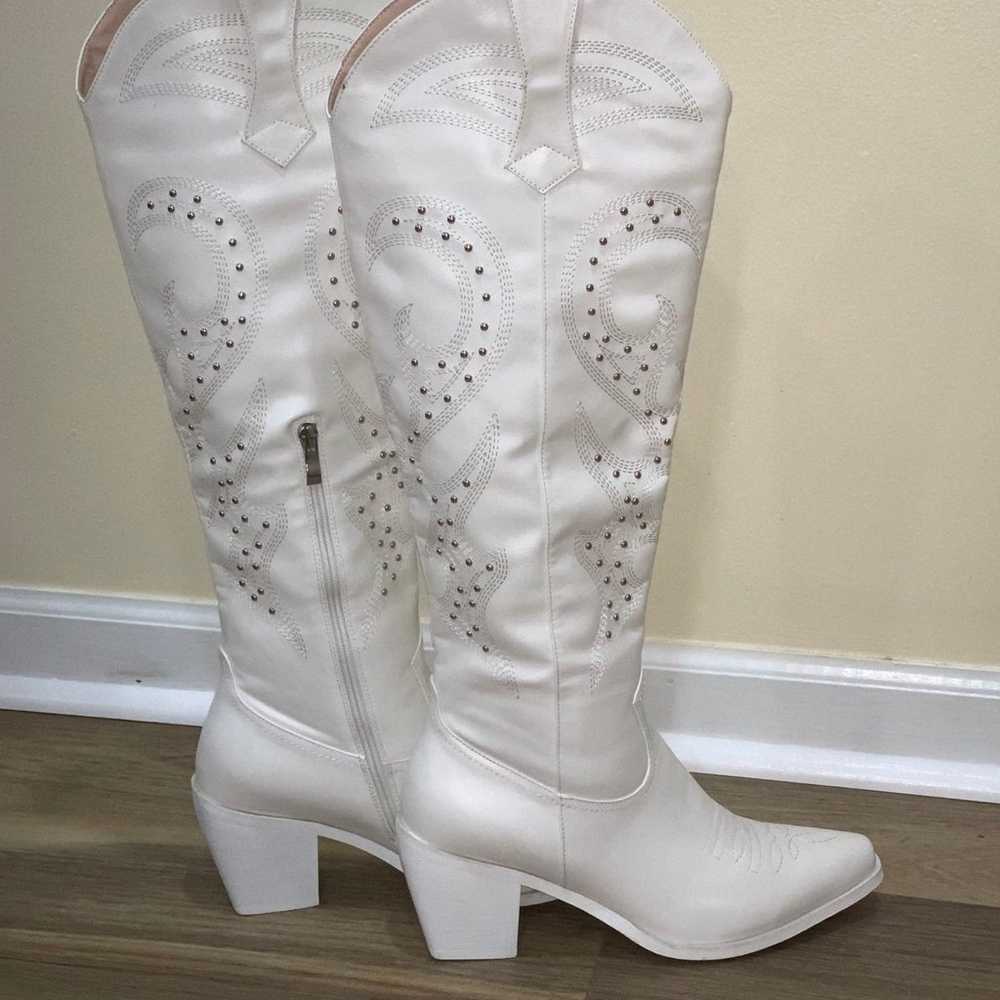 Wetkiss White Cowgirl Boots - image 2
