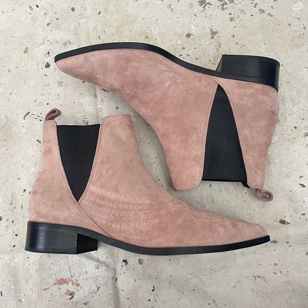 & Other Stories Cotton Candy Pink Suede Ankle Che… - image 2