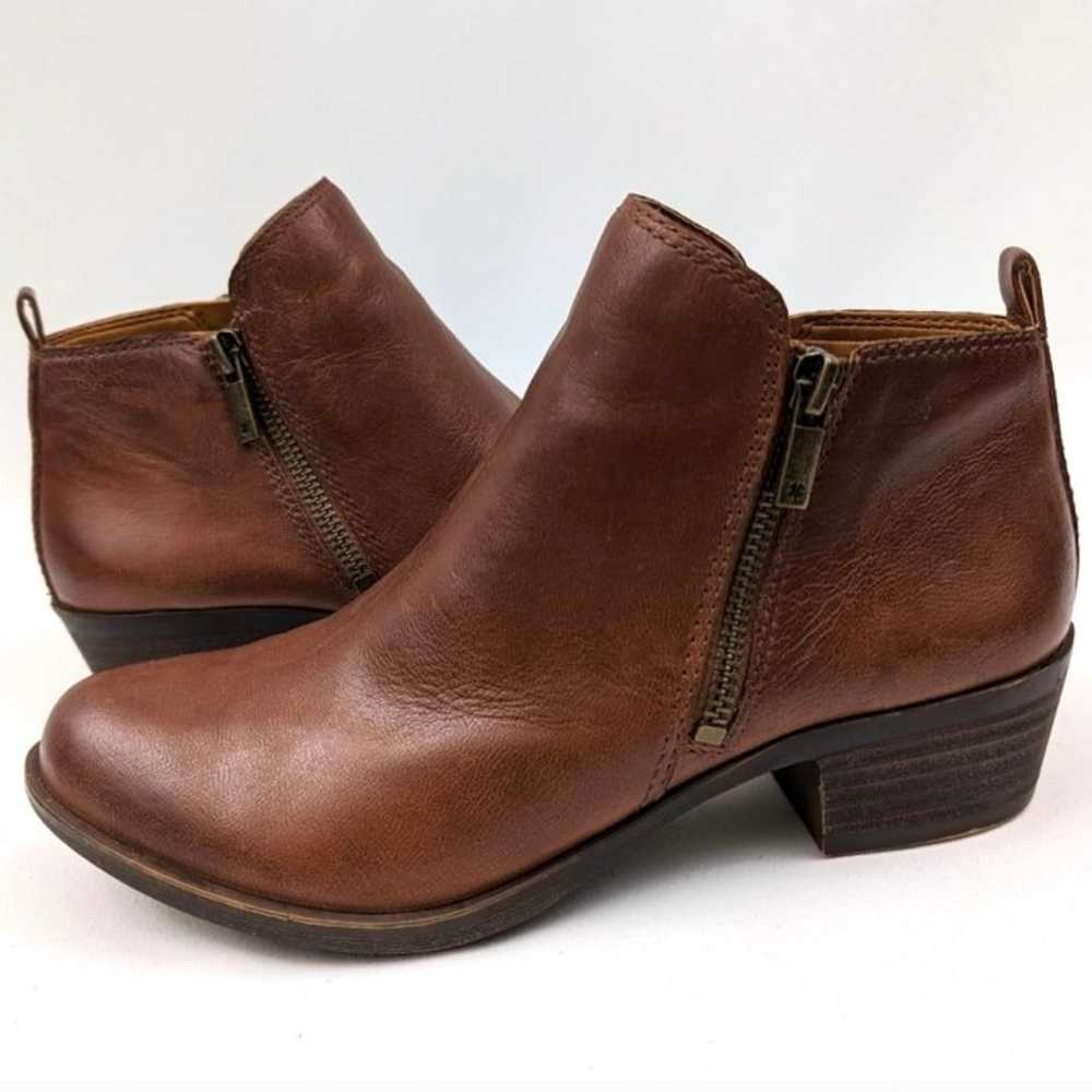 Lucky Brand Basel Leather Bootie Double Zip Ankle… - image 12