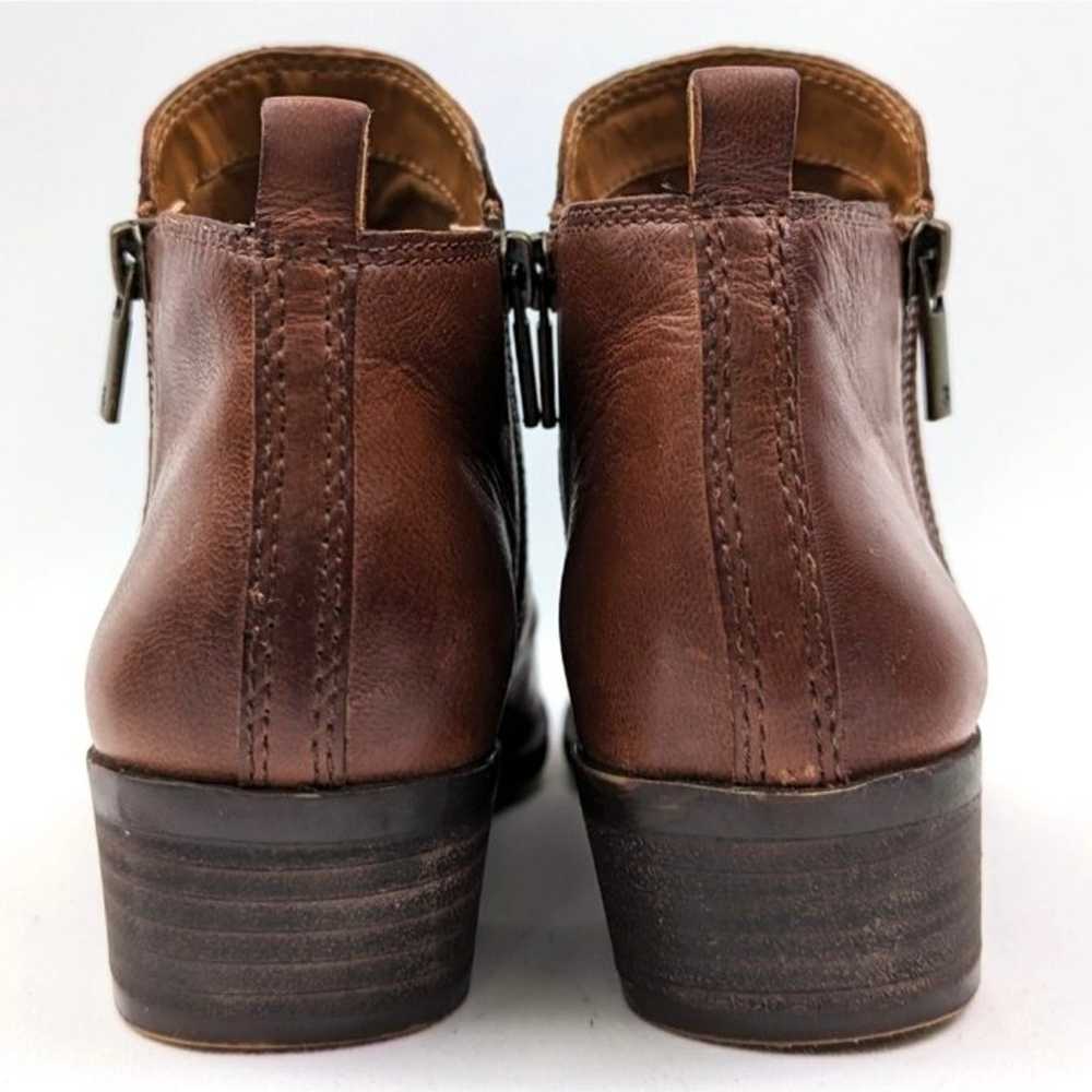 Lucky Brand Basel Leather Bootie Double Zip Ankle… - image 4