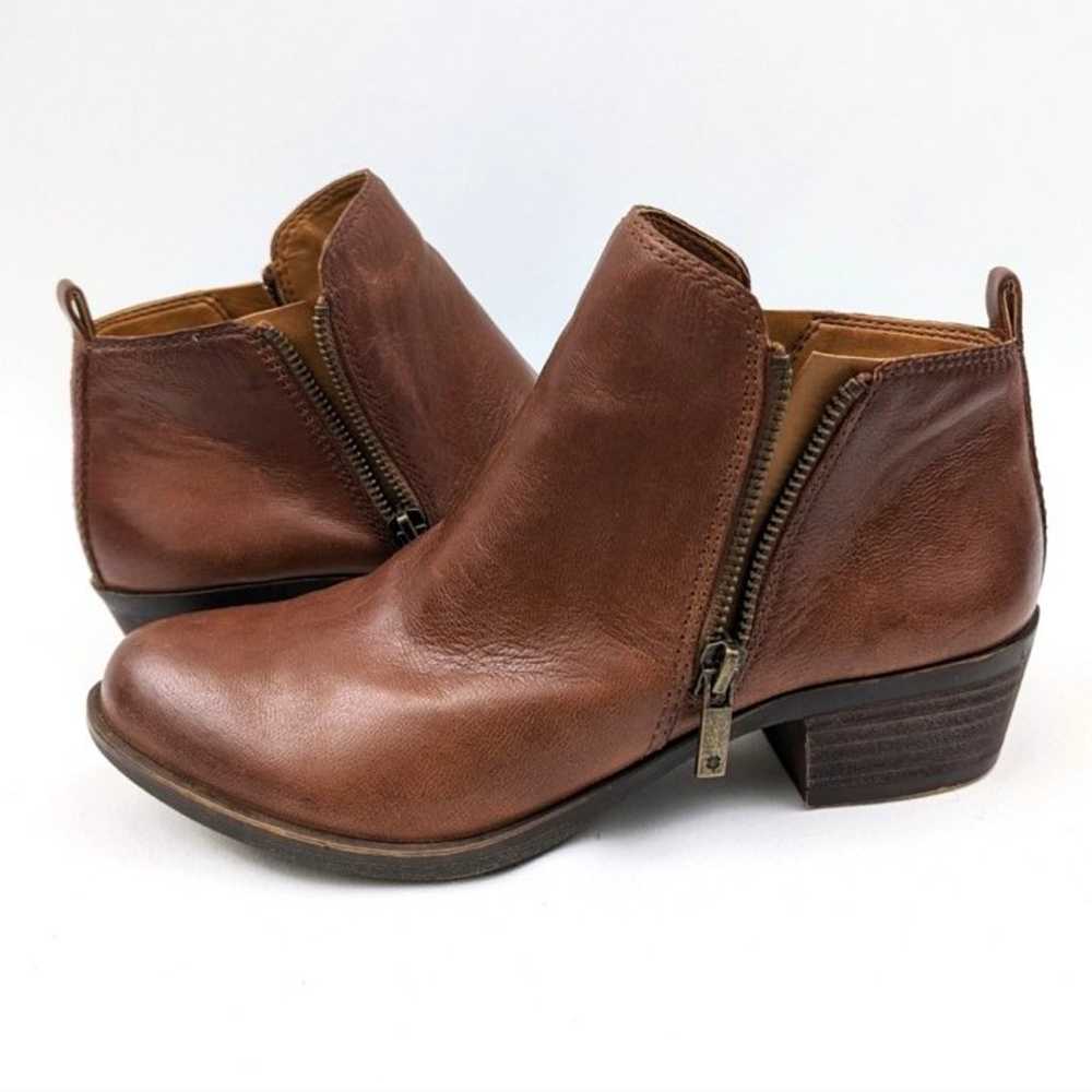 Lucky Brand Basel Leather Bootie Double Zip Ankle… - image 8