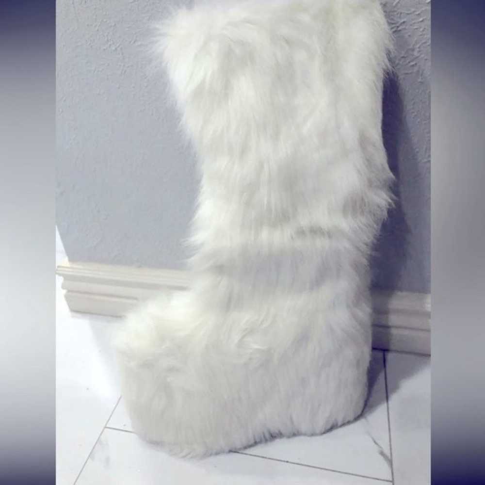 ❤️ellie chunky heel platform furry Boots❤️Size 7 - image 2