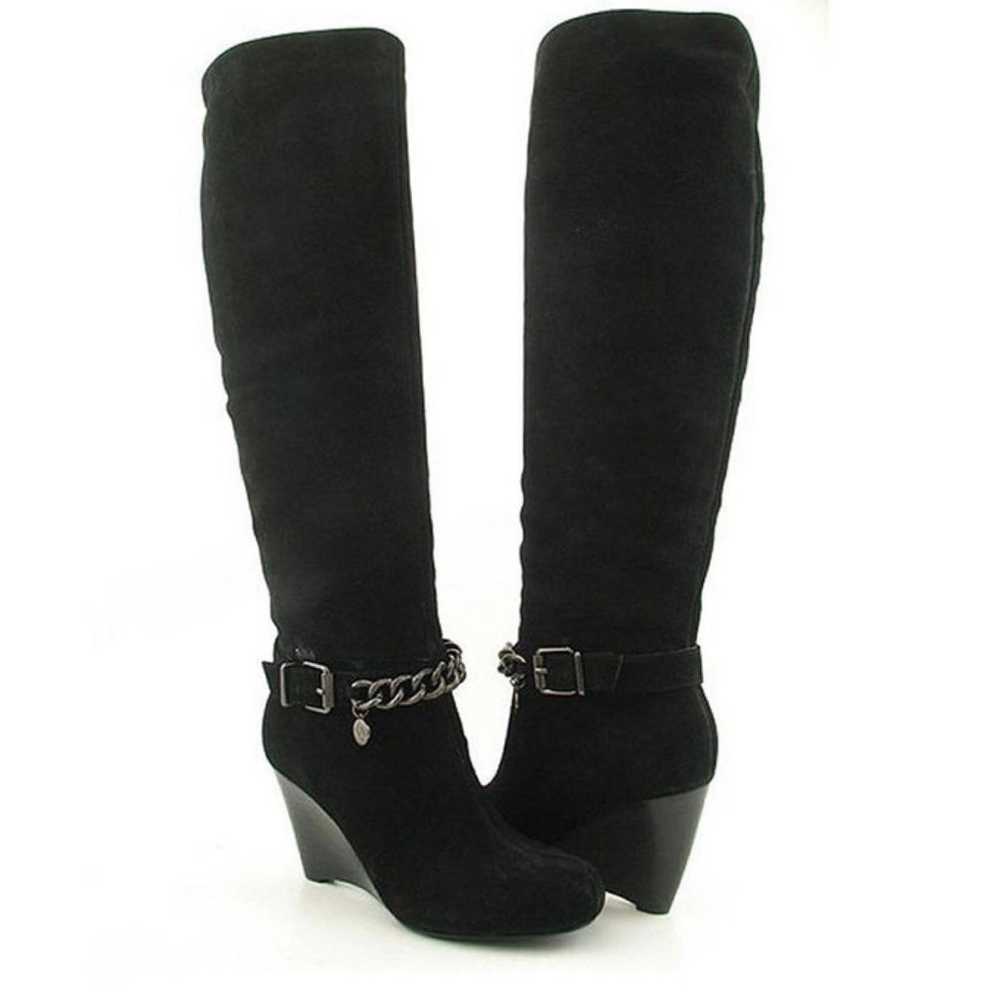 BCBGeneration Black Bg-merryl Wedge Knee High Boo… - image 1