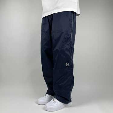 Vintage Nike Y2K Small Logo Blue Track Pants Men Size L Large 