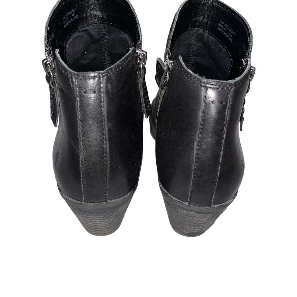 Women’s Frye Judith Black Leather Double Zip Ankl… - image 5