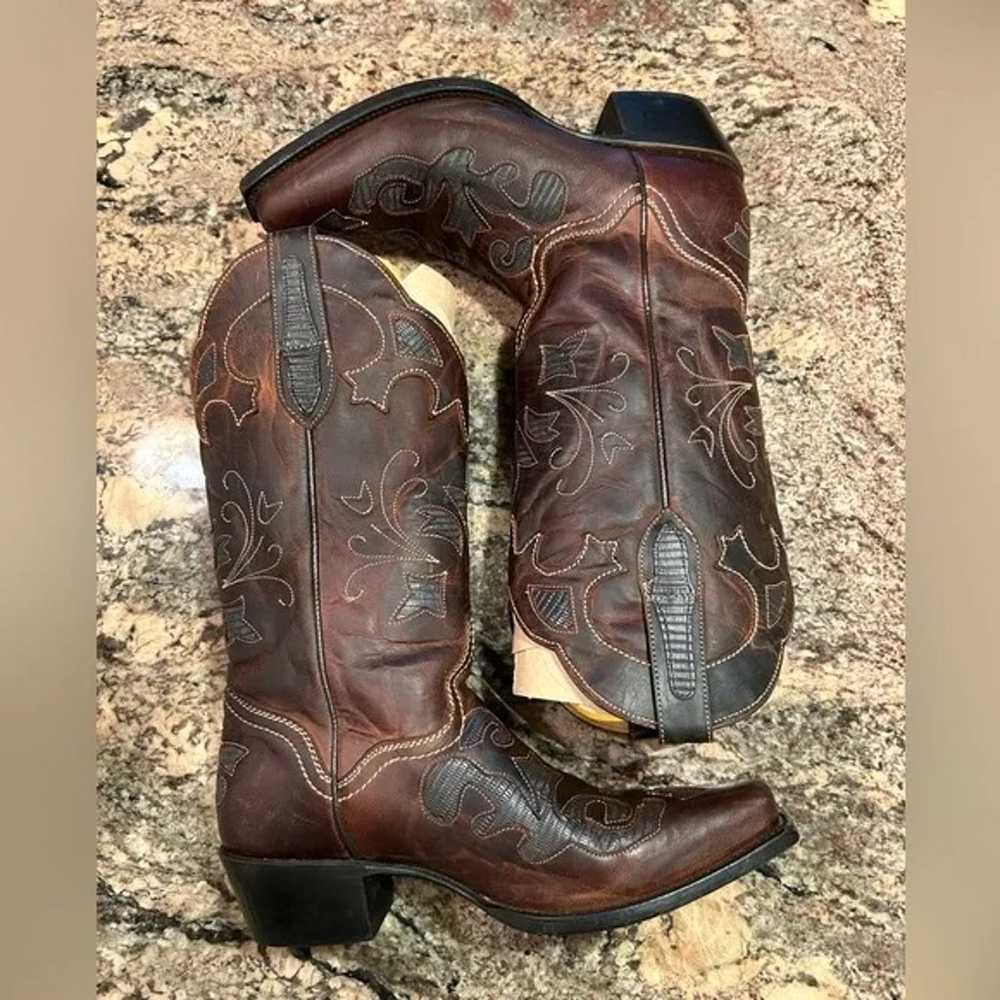 J. B. Dillon Brown Cowboy Boots - image 3