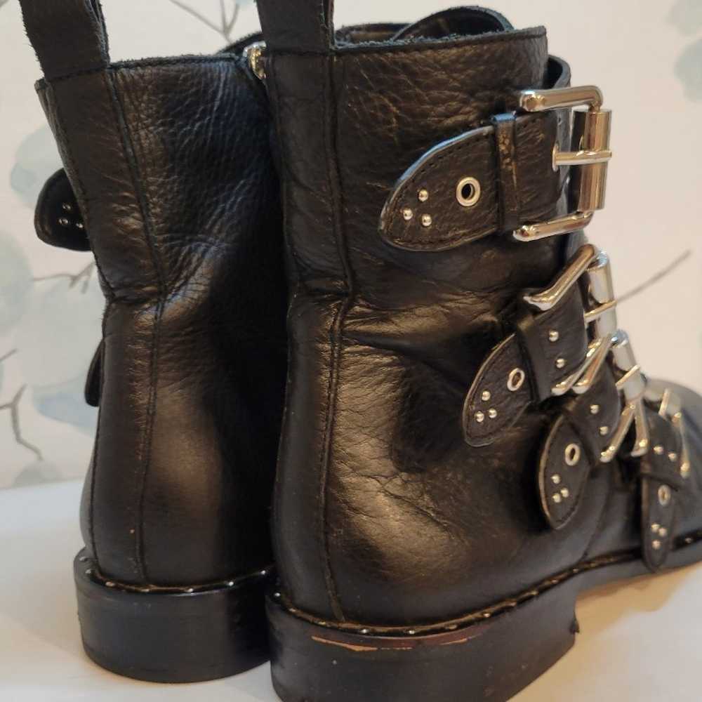 Rebecca Minkoff  Seren Black Leather  Moto  Boots… - image 4