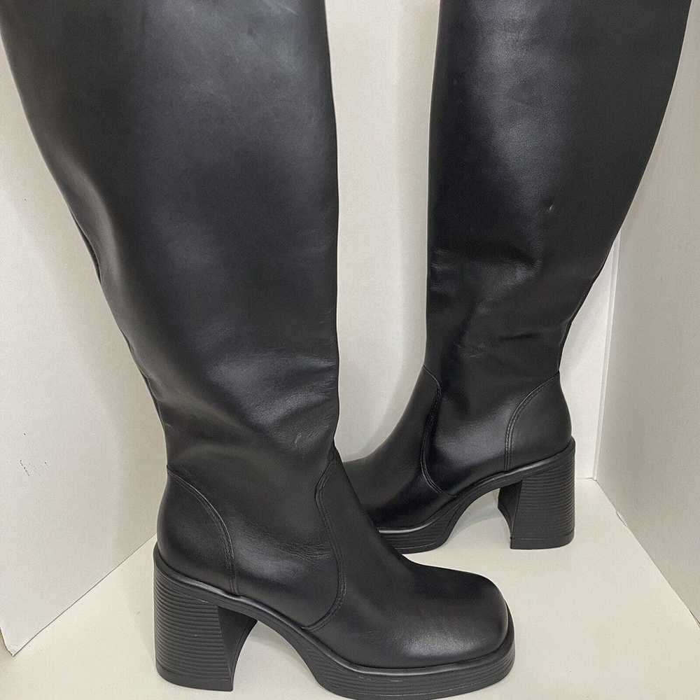 Steve Madden Fanatik Leather Boot Black Size 10 M… - image 2