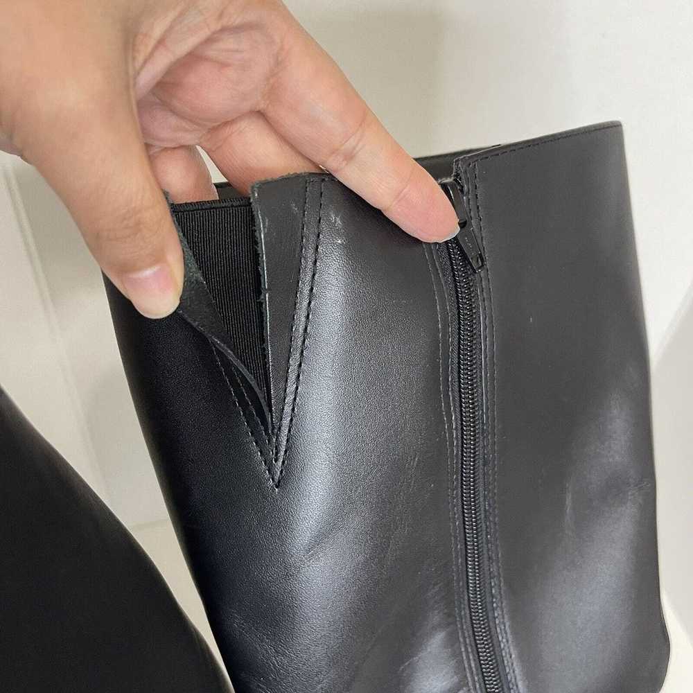 Steve Madden Fanatik Leather Boot Black Size 10 M… - image 8