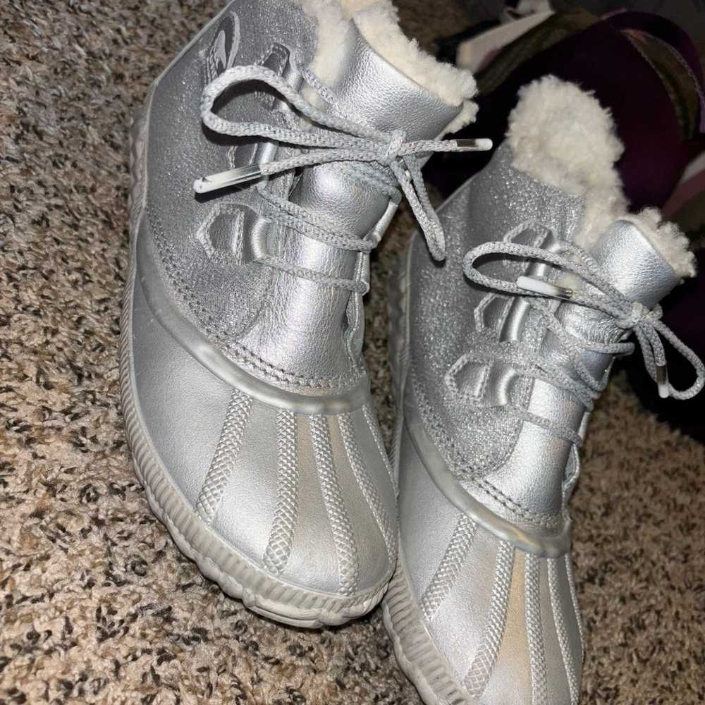 Sorel X Disney Frozen waterproof silver boots - image 1