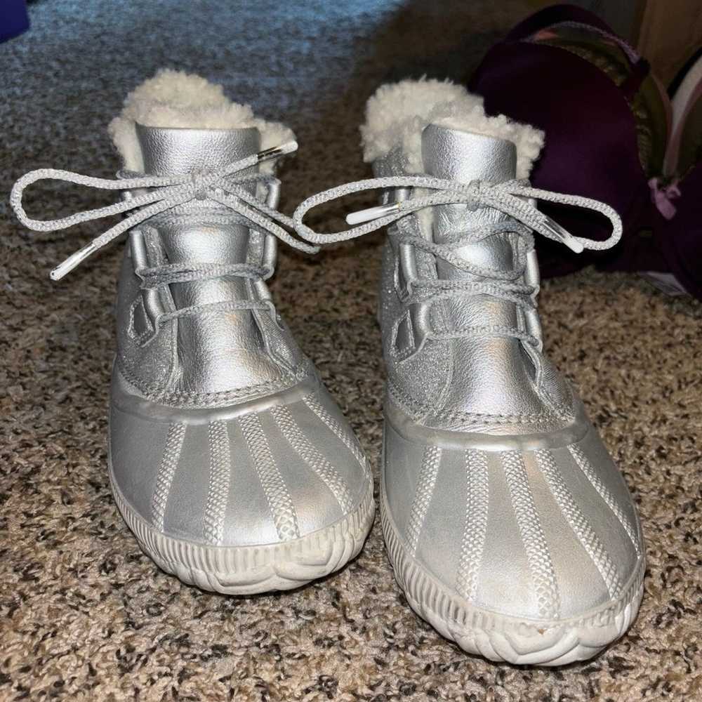 Sorel X Disney Frozen waterproof silver boots - image 2