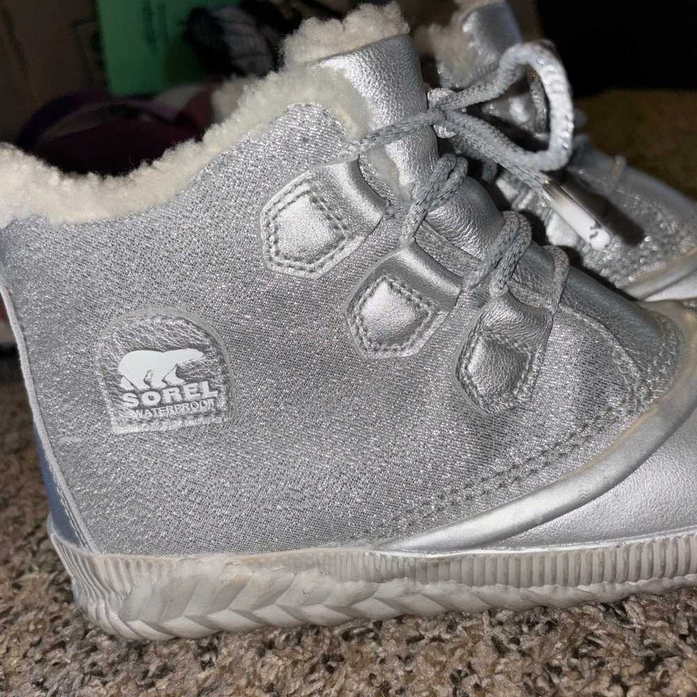 Sorel X Disney Frozen waterproof silver boots - image 4