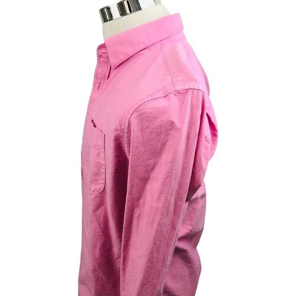 Gap Gap David Hart Button Front Shirt Pink Long S… - image 3