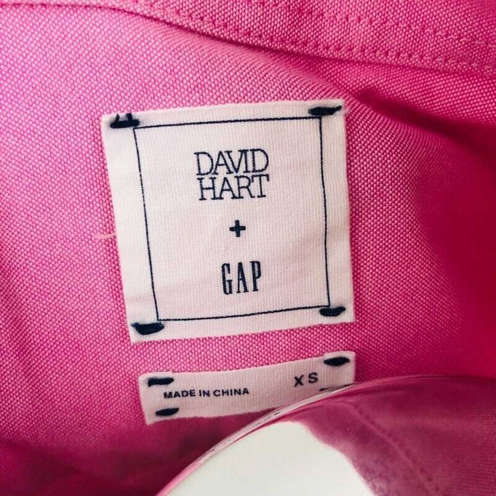 Gap Gap David Hart Button Front Shirt Pink Long S… - image 5