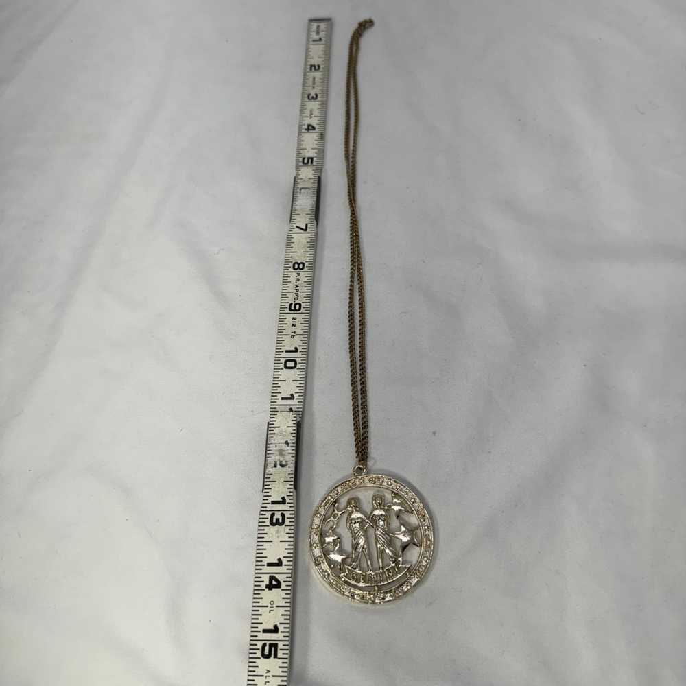 NBDN Nobrandedon VTG Gemini medallion pendant/nec… - image 7