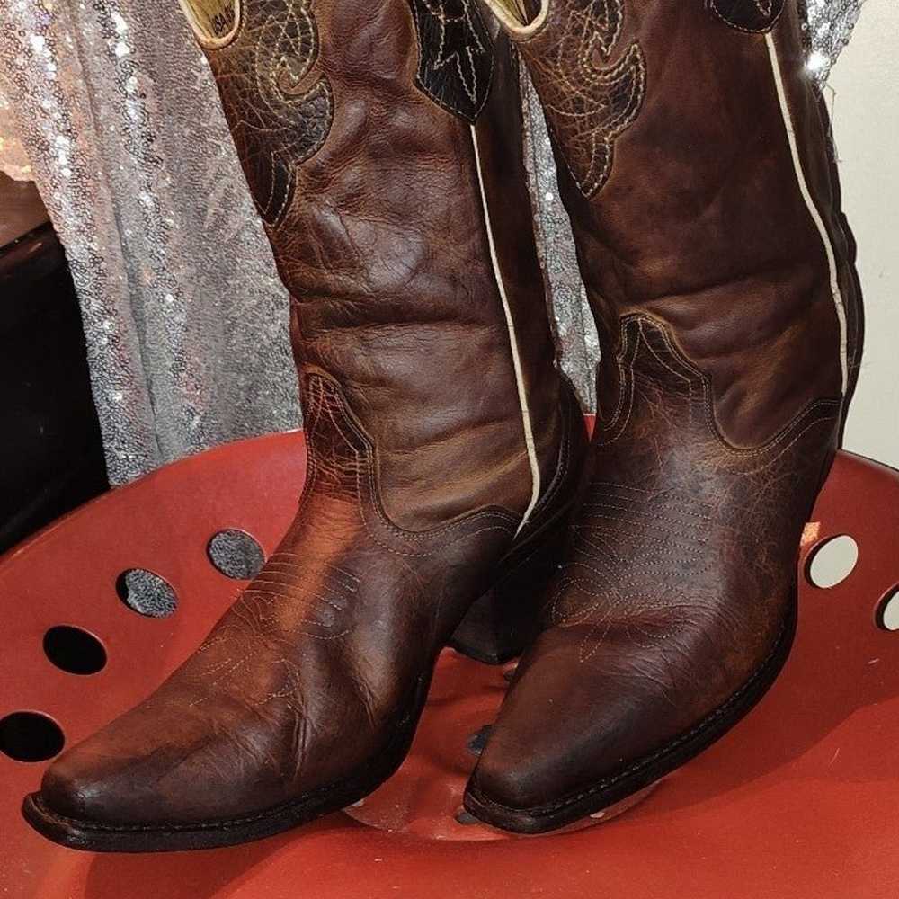 Womens J B DILLON Boots Snip Toe 13" Cowboy Boots - image 1
