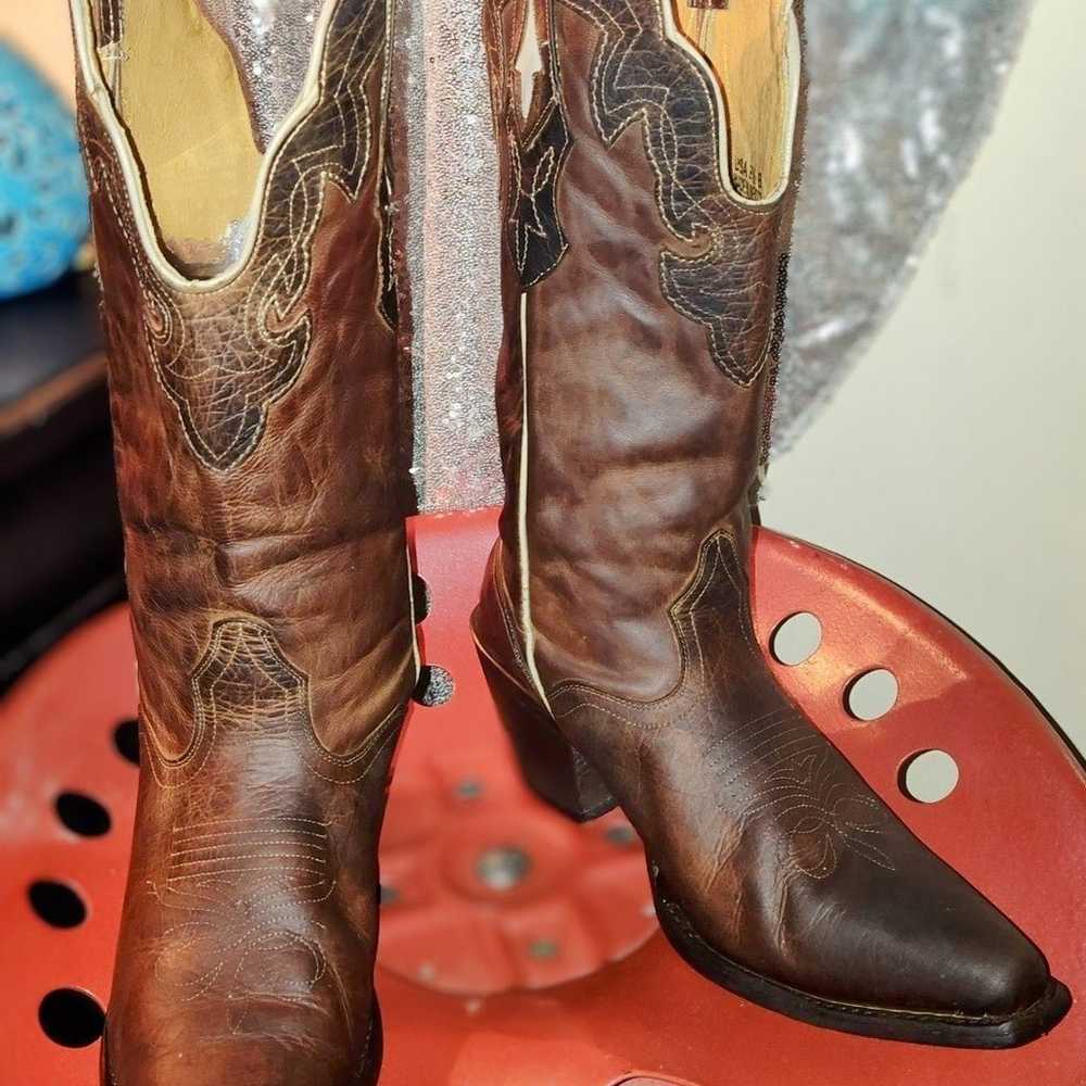 Womens J B DILLON Boots Snip Toe 13" Cowboy Boots - image 3