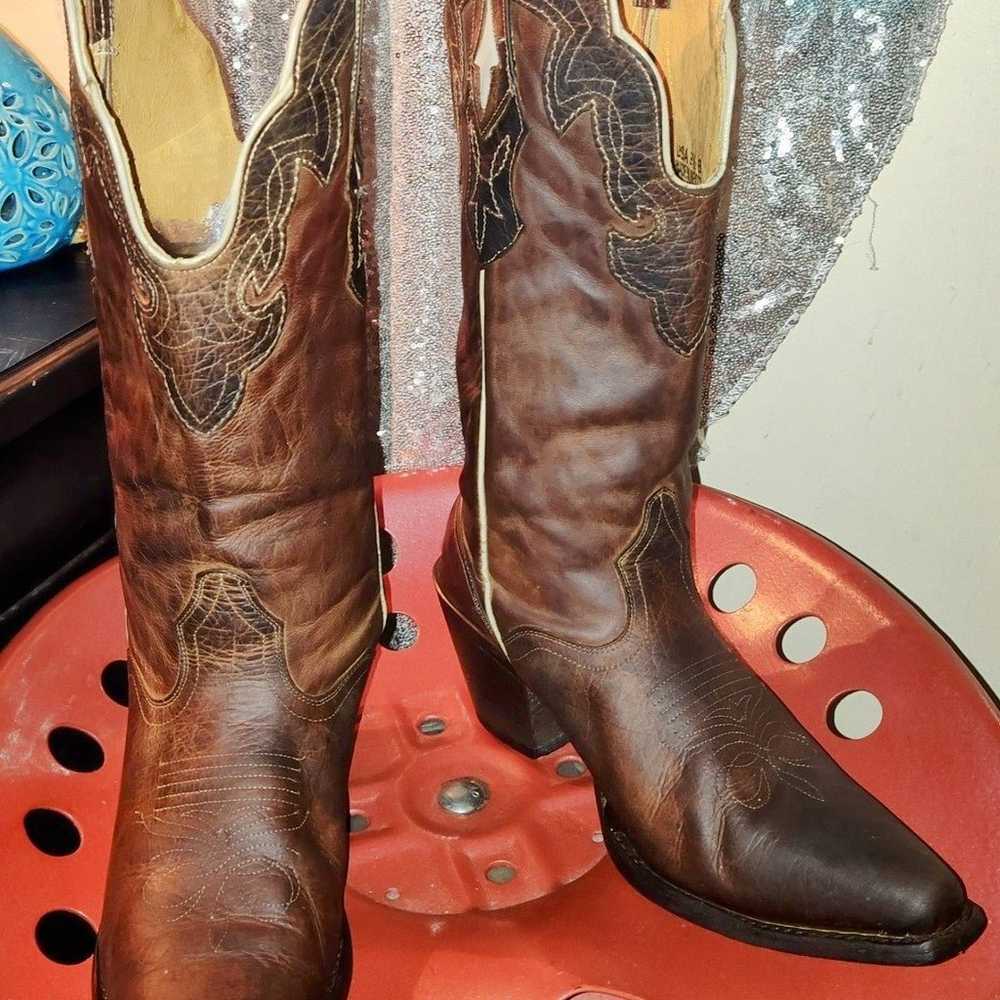Womens J B DILLON Boots Snip Toe 13" Cowboy Boots - image 4
