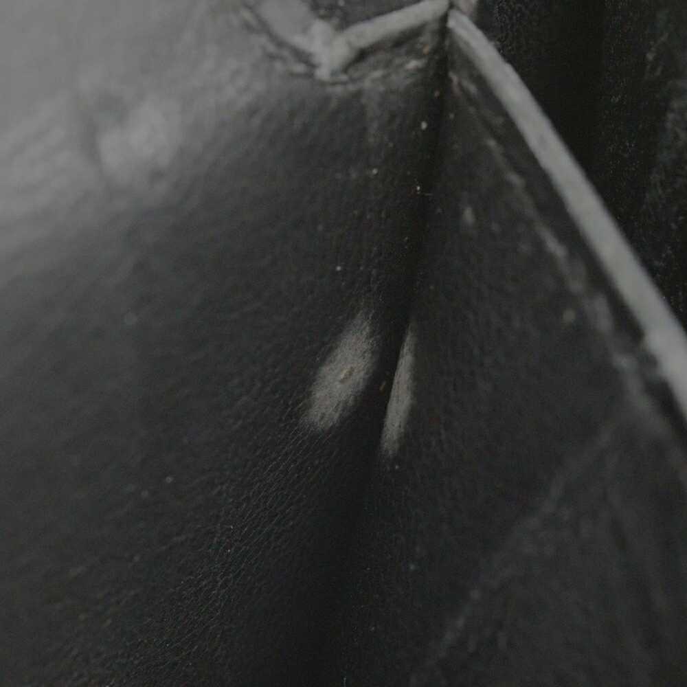 Hermes Hermes handbag box calf black flap vintage… - image 9